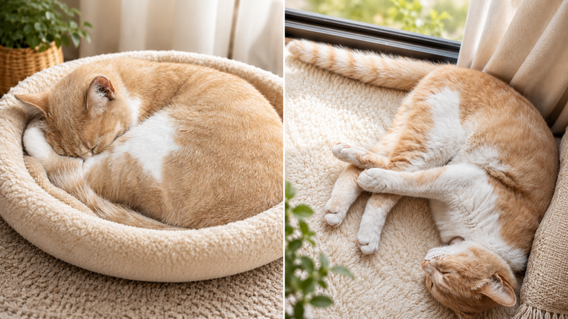 安心して眠る猫