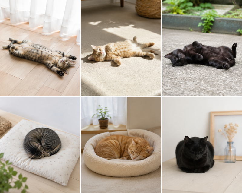 安心している猫