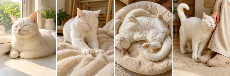 リラックスして過ごす猫|安心と幸せを感じているサイン
