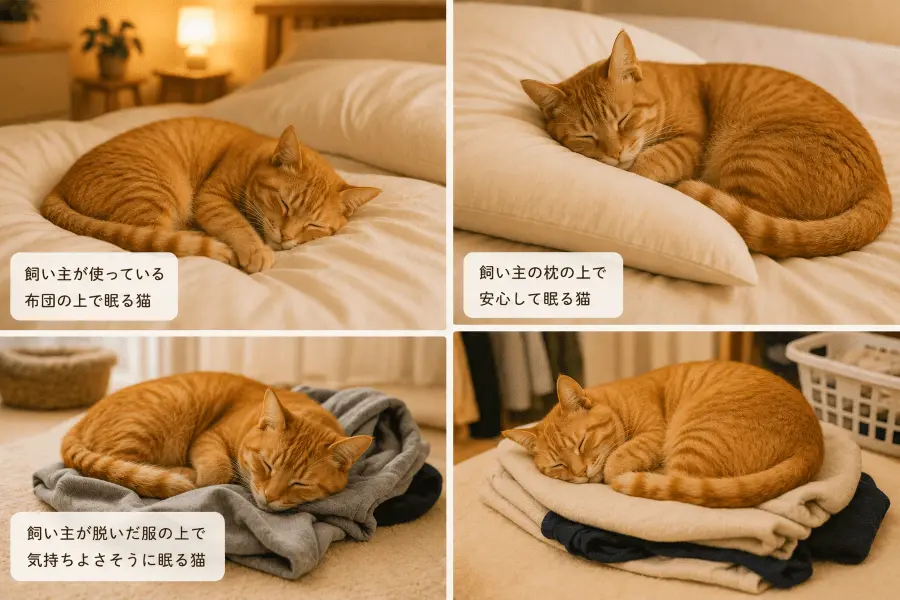 猫が隣で寝る主な理由｜飼い主のにおいで安心している猫