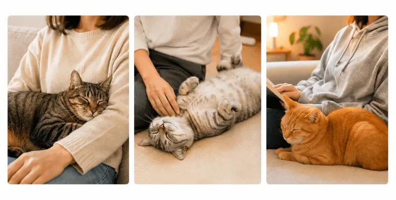猫が隣で寝る主な理由｜隣で寝ている猫